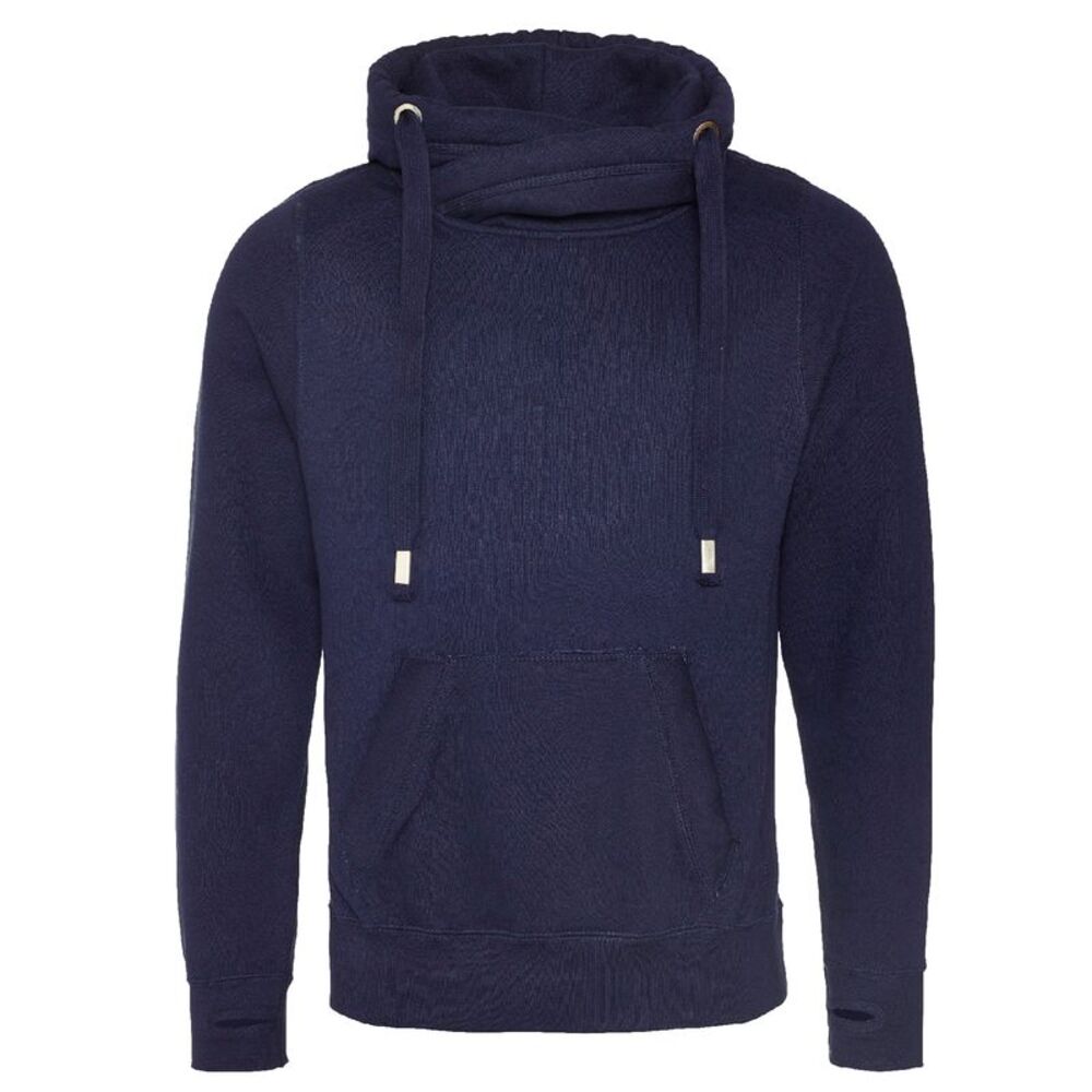 AWDis Hoods Mens Cross Neck Hoodie / Oxford Navy